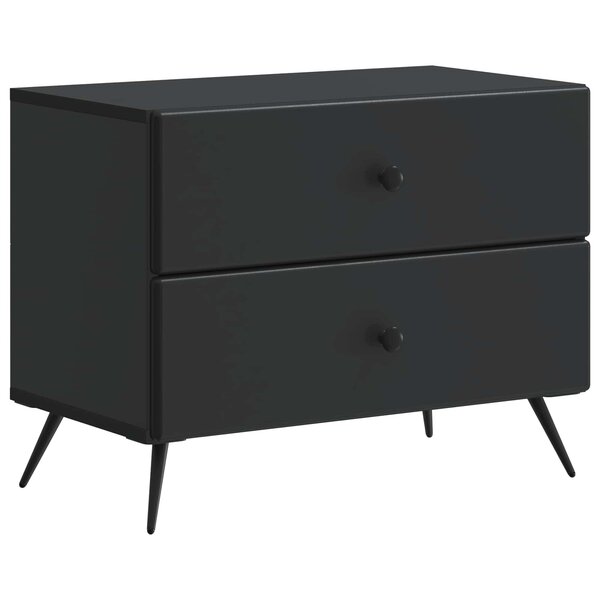 vidaXL Cabinet de chevet Noir 62 x 34 5 x 47 5 cm Bois d'ingénierie