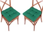 2 galettes de chaise 40 x 40 x 5 cm - Vert