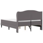 vidaXL Cadre de lit avec tête de lit Gris 120 x 190 cm Simili cuir