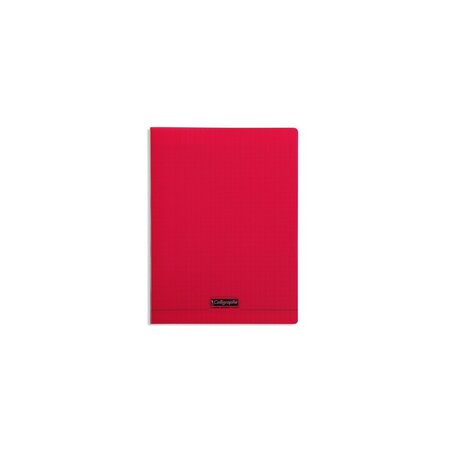 Cahier 192 pages seyès 90 g  couverture polypropylène rouge  format 24 x 32 cm calligraphe