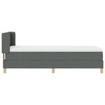 vidaXL Lit à Ressorts avec matelas Gris foncé 80 x 200 cm tissu