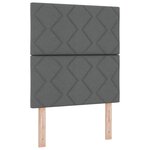 Tête de lit LED vidaXL Design Blocs Diamants Gris foncé 80 cm Tissu