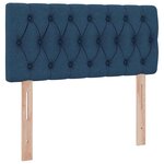vidaXL Lit avec rangement et matelas avec tête de lit Bleu 90 x 190 cm