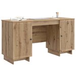 vidaXL Bureau Chêne artisanal Bois d'ingénierie 142 5 x 50 x 75 cm