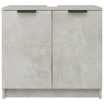 vidaXL Armoire de bain Gris béton 64 5x33 5x59 cm Bois d'ingénierie