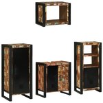 vidaXL Ensemble de mobilier de salle de bain avec étagère 4 Pièces