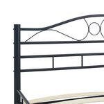 vidaXL Cadre de lit sans matelas noir acier 200x200 cm