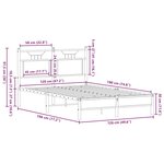 vidaXL Cadre de lit sans matelas chêne marron 120x190 cm
