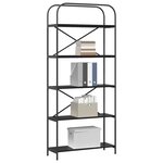 vidaXL Étagère Chêne noir 80 x 30 x 183 cm Bois d'ingénierie
