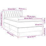 vidaXL Sommier à lattes de lit avec matelas Taupe 90x190 cm Tissu
