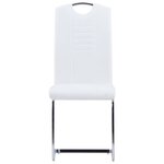 vidaXL Ensemble de salle à manger 9 Pièces Similicuir Blanc