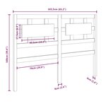 vidaXL Tête de lit Gris 165 5x4x100 cm Bois massif de pin
