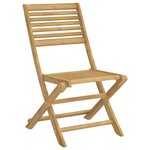 vidaXL Chaises pliables de jardin lot de 8 bois massif d'acacia