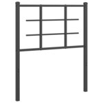 vidaXL Tête de lit métal noir 80 cm