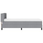 vidaXL Lit Box Spring avec matelas gris clair  100 x 200 cm  tissu