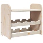 vidaXL Casier à vin avec panneau supérieur 43x25x37 cm bois pin massif