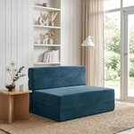 vidaXL Canapé-lit pliable Bleu 70 x 72 x 60 cm Tissu