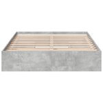 vidaXL Cadre de lit avec tiroirs sans matelas gris béton 120x200 cm