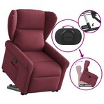 vidaXL Fauteuil inclinable rouge bordeaux tissu