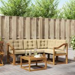 vidaXL Ensemble de canapés d'extérieur 5 Pièces Naturel et Beige
