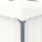 vidaXL Tonnelle avec rideau 3x3 m Blanc crème Aluminium