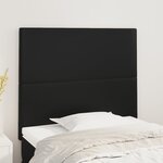 vidaXL Têtes de lit 2 Pièces Noir 80x5x78/88 cm Similicuir