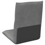 vidaXL Fauteuil de sol ajustable Gris foncé Velours