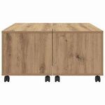 vidaXL Table basse chêne artisanal 75 x 75 x 38 cm Bois d'ingénierie