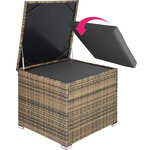 Tectake Canapé de jardin PISE 5 places avec coffre de rangement, variante 2 - marron naturel