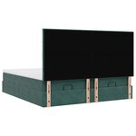 VidaXL Cadre de lit ottoman avec matelas vert foncé 180x200cm velours