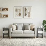 vidaXL Meuble d'appoint 2 Pièces Gris Béton Ø40 x 50 cm Bois d’ingénierie