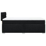 vidaXL Sommier à lattes de lit et matelas Noir 80x200 cm Tissu