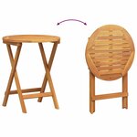 vidaXL Ensemble bistrot 3 Pièces Marron Bois d'acacia massif