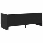 vidaXL Cadre de lit d'angle avec matelas Noir 80 x 200 cm Velours