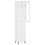 vidaXL Buffet haut Blanc 34 5x34x180 cm Bois d'ingénierie