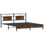 vidaXL Cadre de lit sans matelas chêne fumé 183x213 cm bois ingénierie