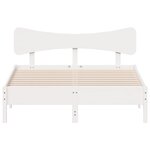 vidaXL Cadre de lit sans matelas blanc 140x190 cm bois de pin massif