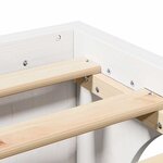 vidaXL Cadre de Lit Blanc 75x190 cm en Bois de Pin