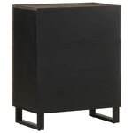 vidaXL Buffet noir 60x33x75 cm bois massif de manguier