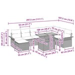 vidaXL Ensemble de canapé de jardin 9 Pièces Gris Poly rotin