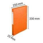 Boite de classement Cartobox Dos 25mm Carte lustrée Nature Future® Orange EXACOMPTA