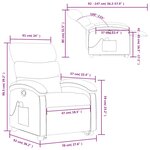 vidaXL Fauteuil inclinable de massage Crème Tissu