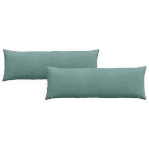 vidaXL Coussins de canapé 2 Pièces Vert Mer 120 x 40 cm
