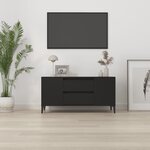 vidaXL Meuble TV Noir 102x44 5x50 cm Bois d'ingénierie