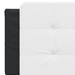 vidaXL Coussin de tête de lit Zadar blanc et noir 160 cm similicuir