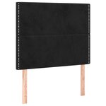 vidaXL Sommier à lattes de lit avec matelas Noir 90x200 cm Velours