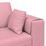vidaXL Canapé en velours avec coussin avec oreiller 3 Pièces Rose 208 cm Velours