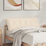 vidaXL Coussin de Dos Beige 140 x 50 cm Tissu en microfibre