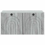 vidaXL Meuble TV mural Sonoma gris 59 5 x 41 x 30 cm Bois d'ingénierie
