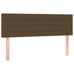 vidaXL Sommier à lattes de lit matelas et LED Marron foncé 140x200 cm